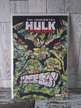 Marvel Immortal Hulk Collage Art Print - Green, Black, Red